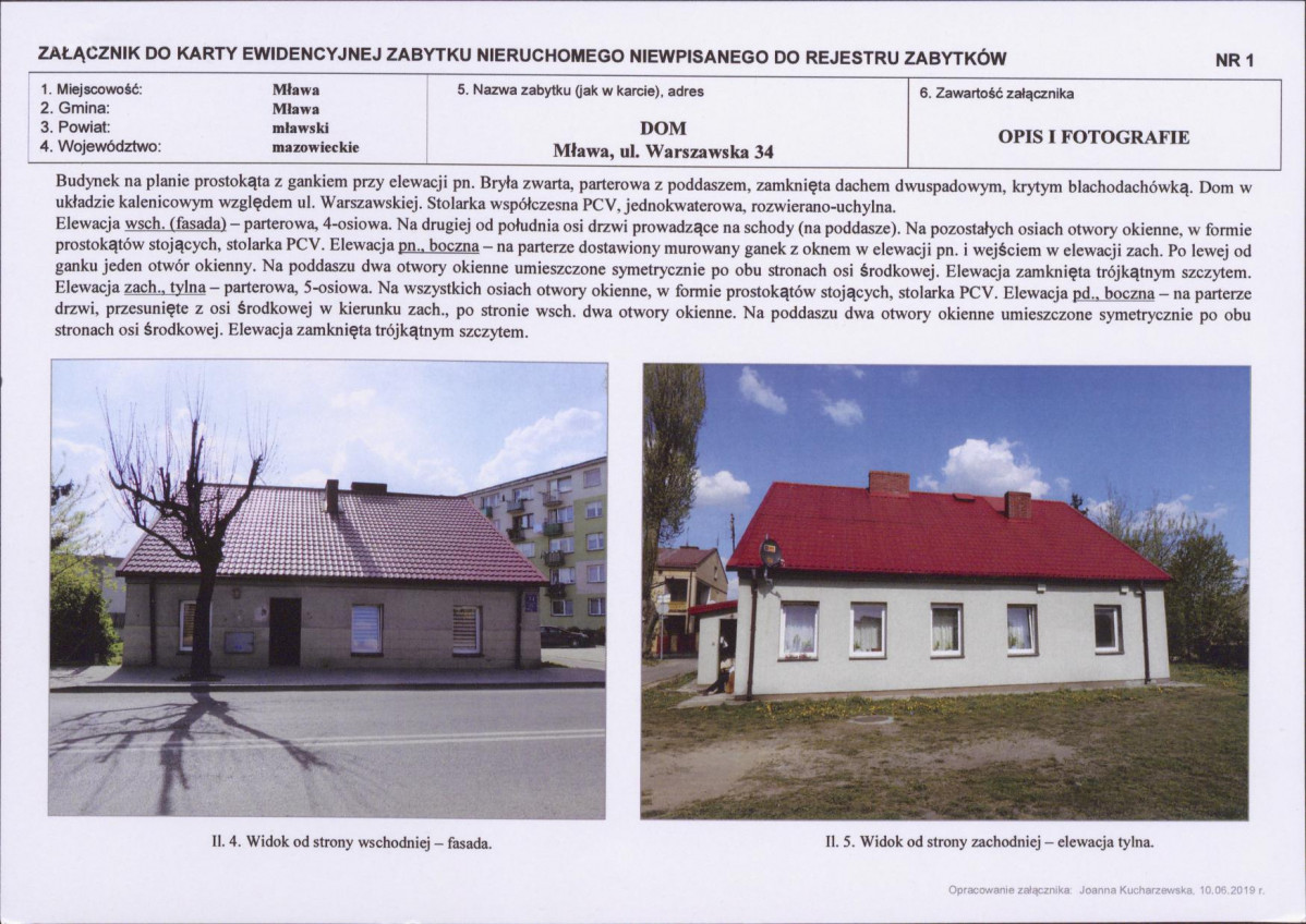 Karta obiektu niewpisanego do rejestru, skan nr 3