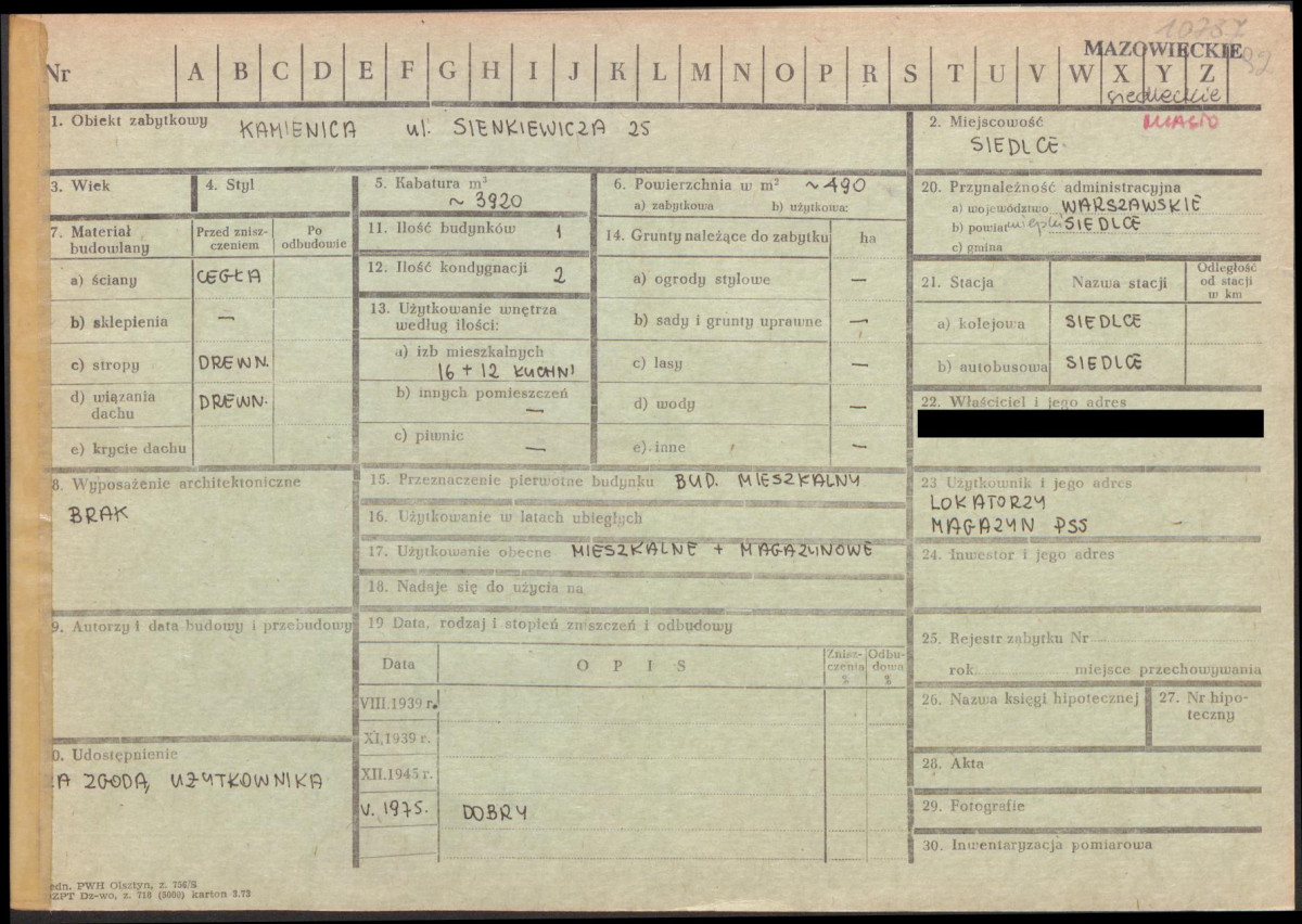 KZ - Karta zielona, skan nr 1