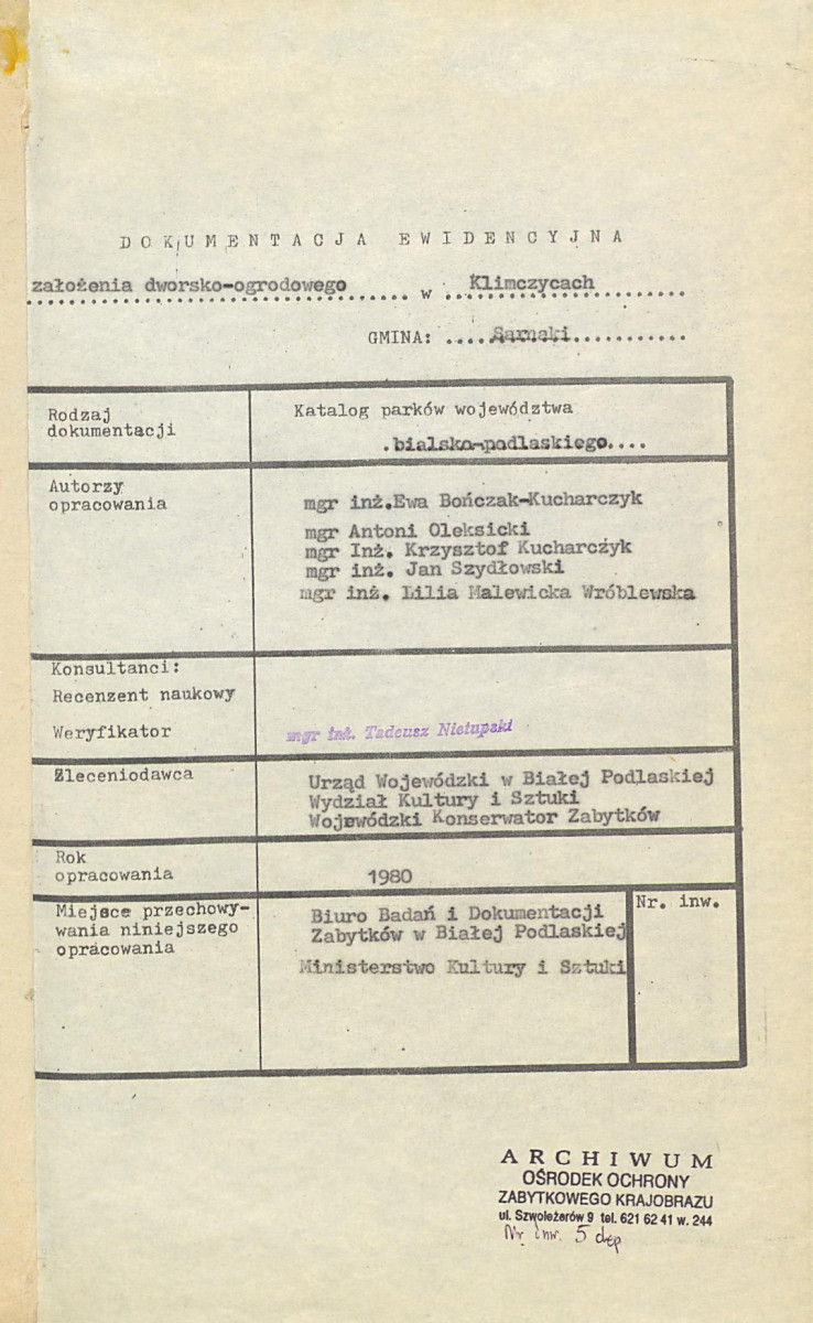 Ewidencja parkowa, skan nr 4