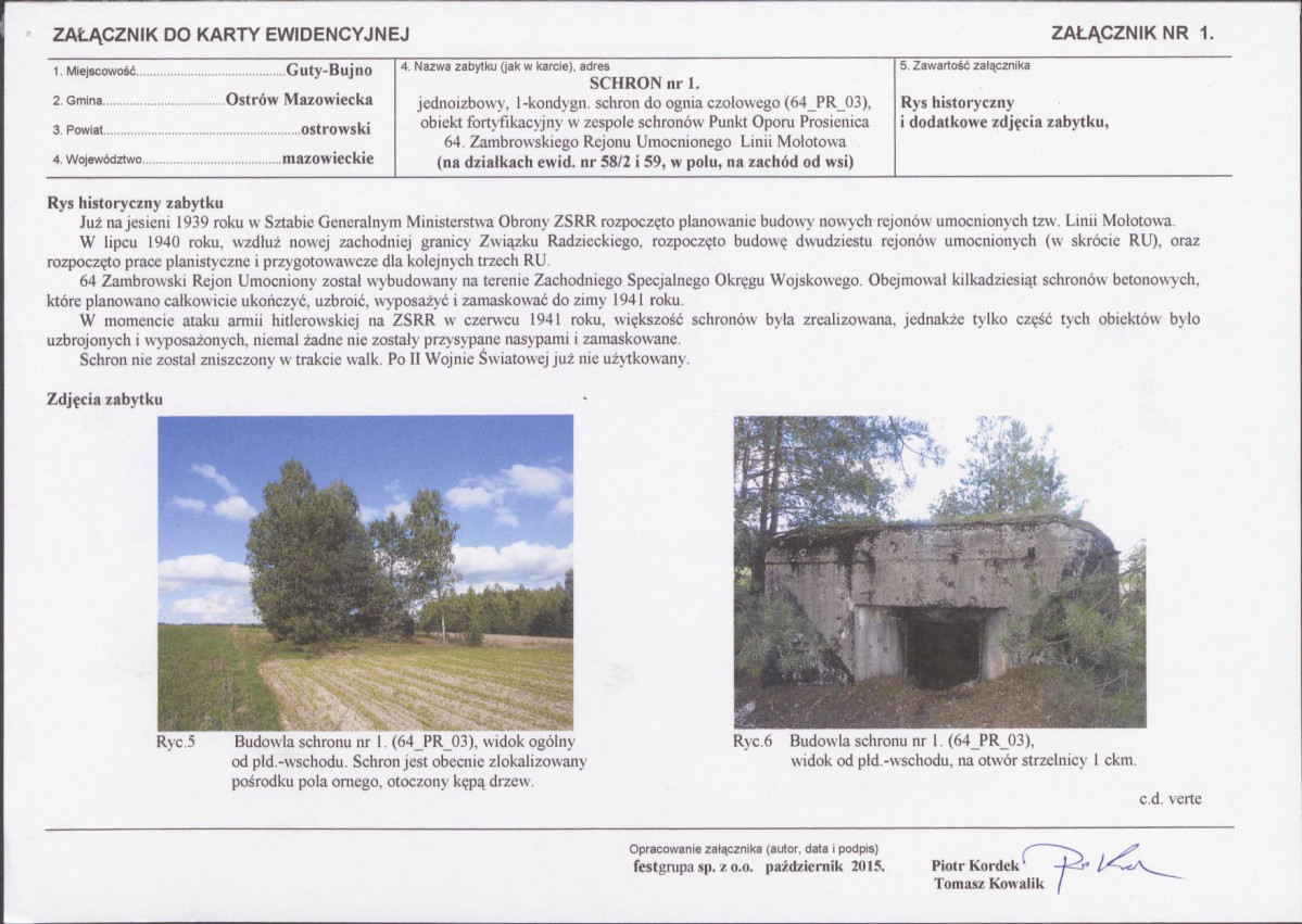 KEZN - Karta obiektu niewpisanego do rejestru, skan nr 3