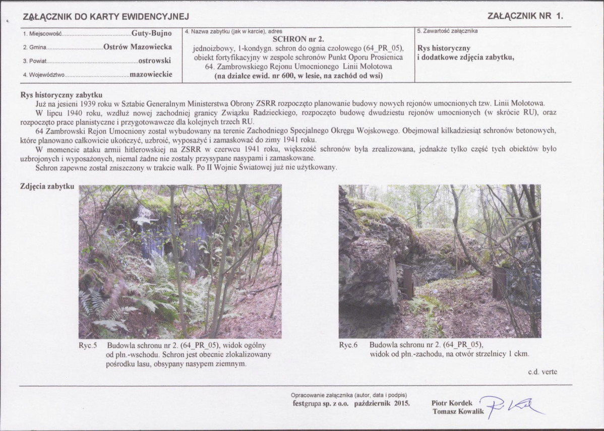 KEZN - Karta obiektu niewpisanego do rejestru, skan nr 3