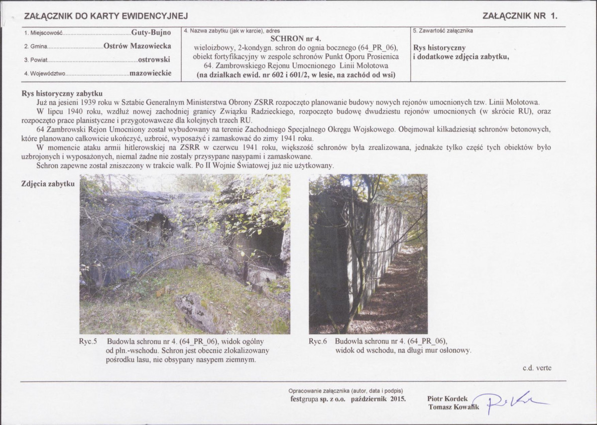 KEZN - Karta obiektu niewpisanego do rejestru, skan nr 3