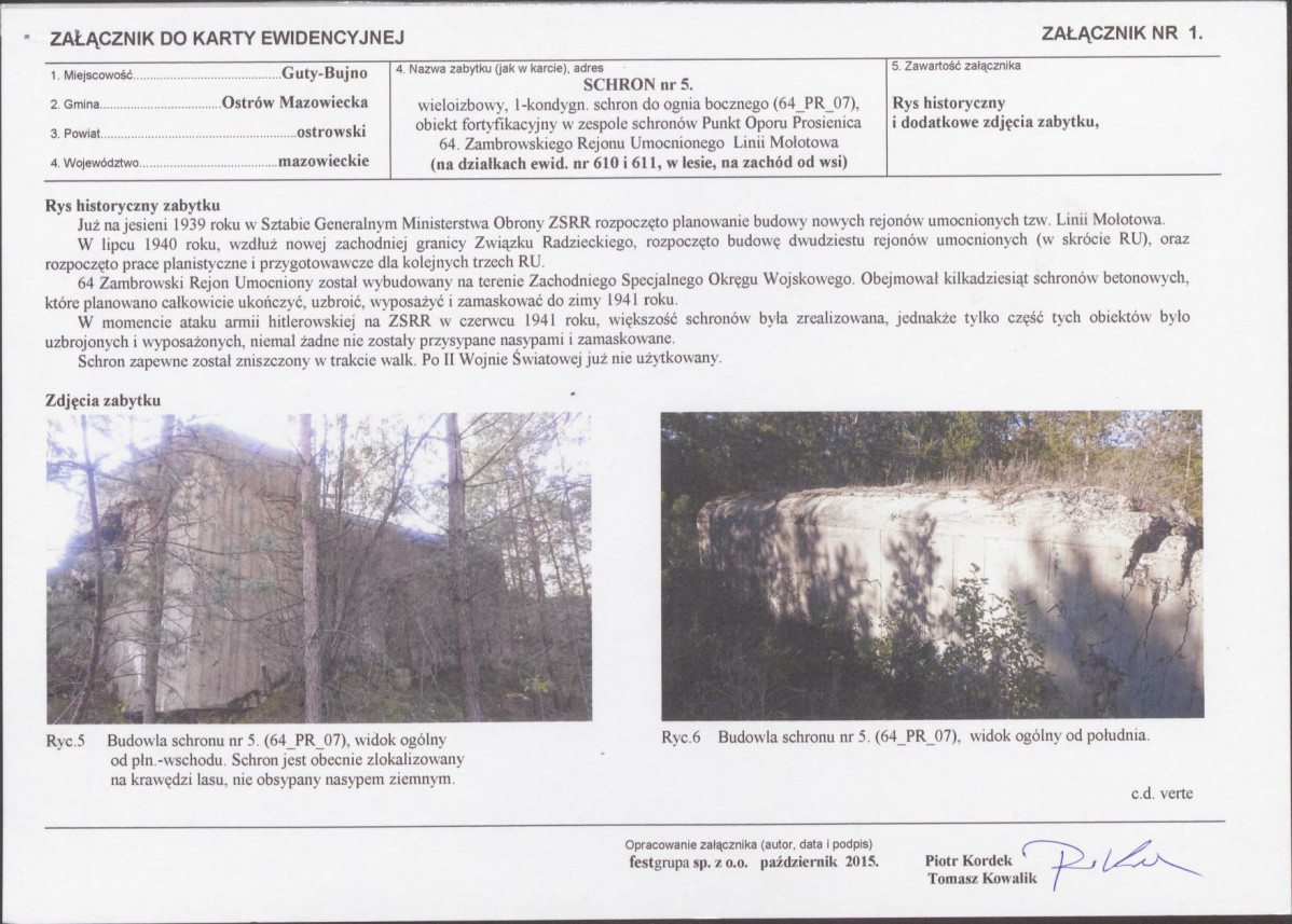 KEZN - Karta obiektu niewpisanego do rejestru, skan nr 3