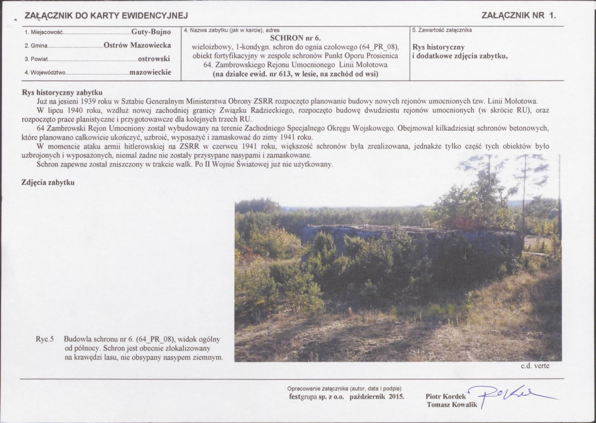KEZN - Karta obiektu niewpisanego do rejestru, skan nr 3