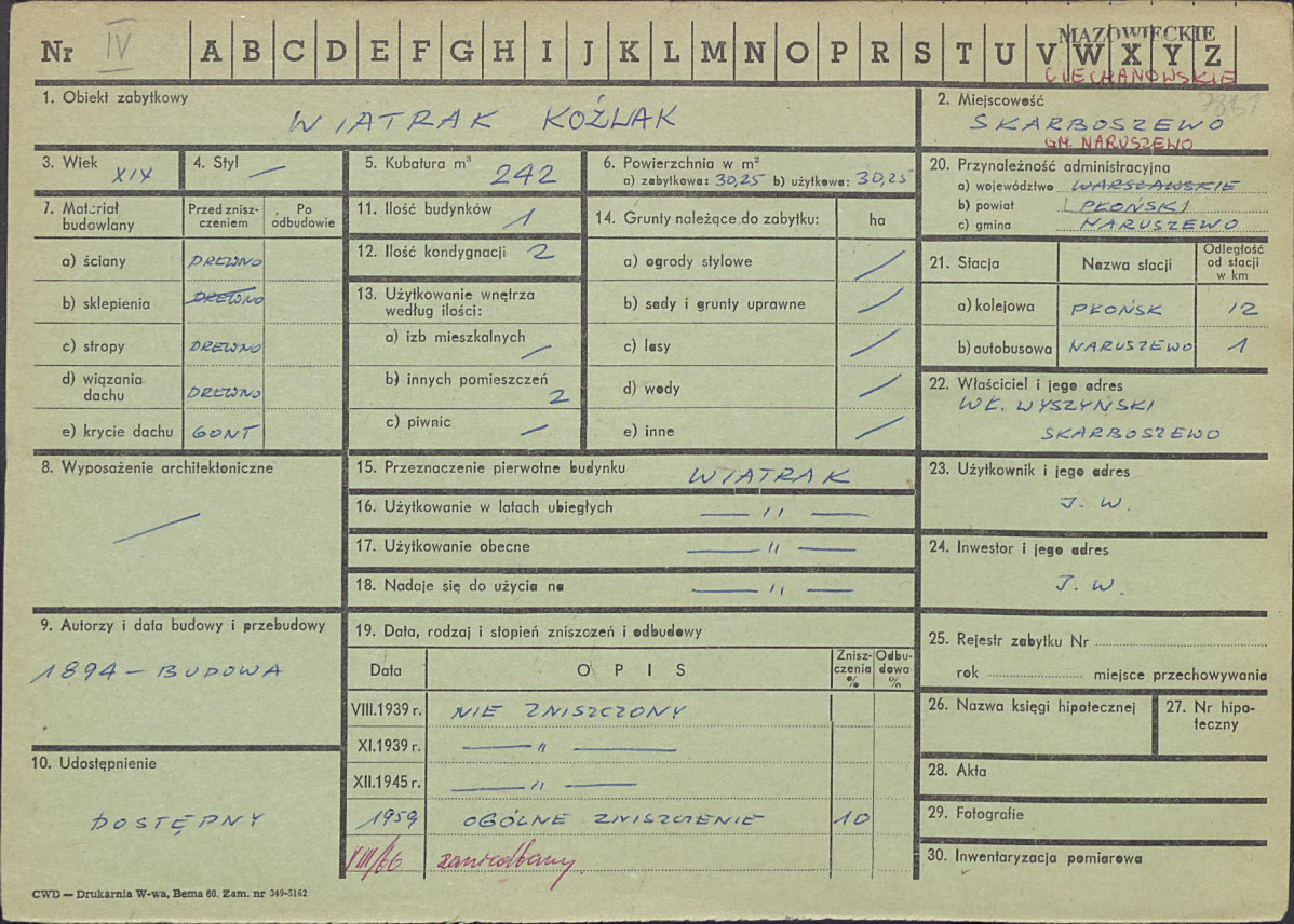 Karta zielona, skan nr 1