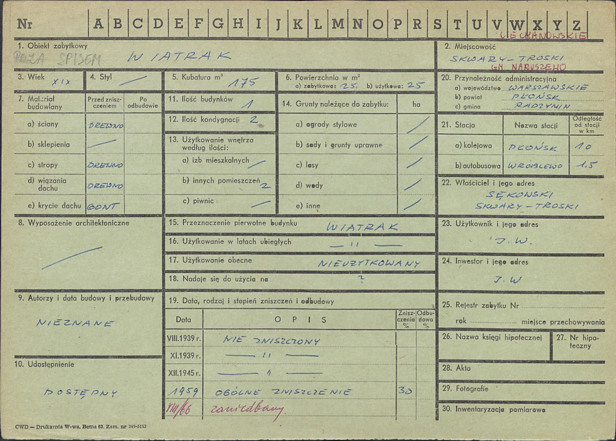 Karta zielona, skan nr 1