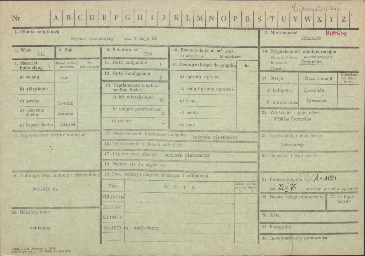 KZ - Karta zielona, skan nr 1