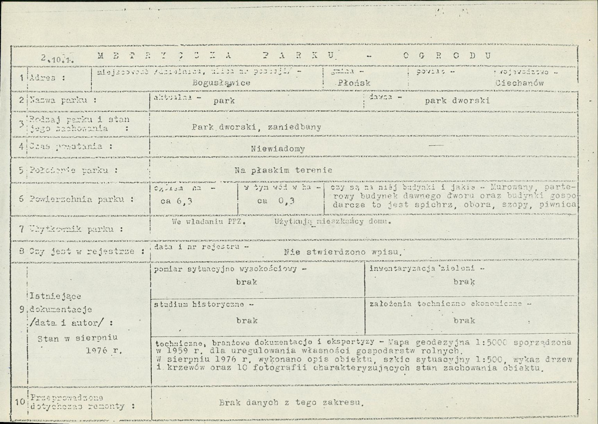Ewidencja parkowa, skan nr 5