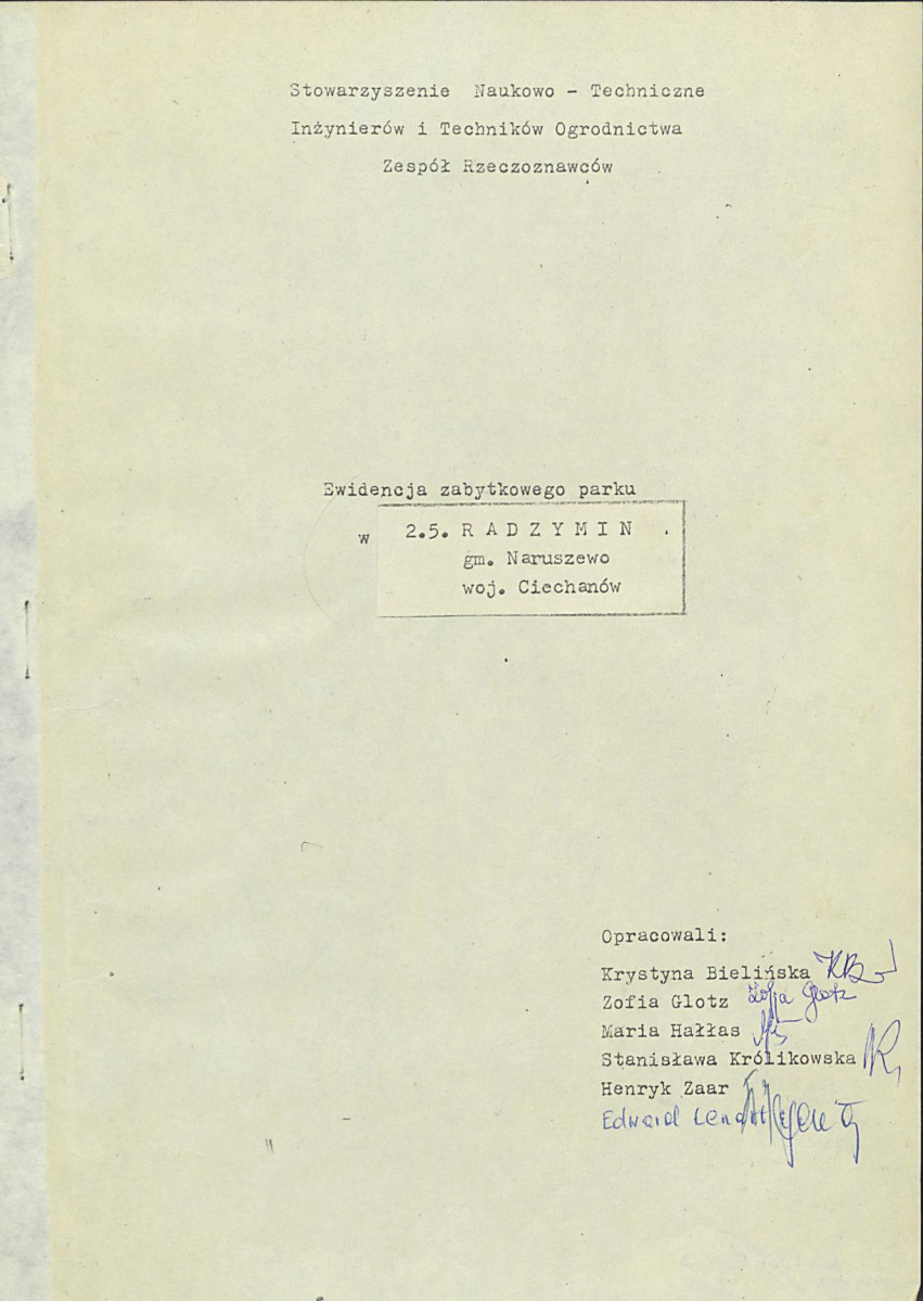 Ewidencja parkowa, skan nr 3