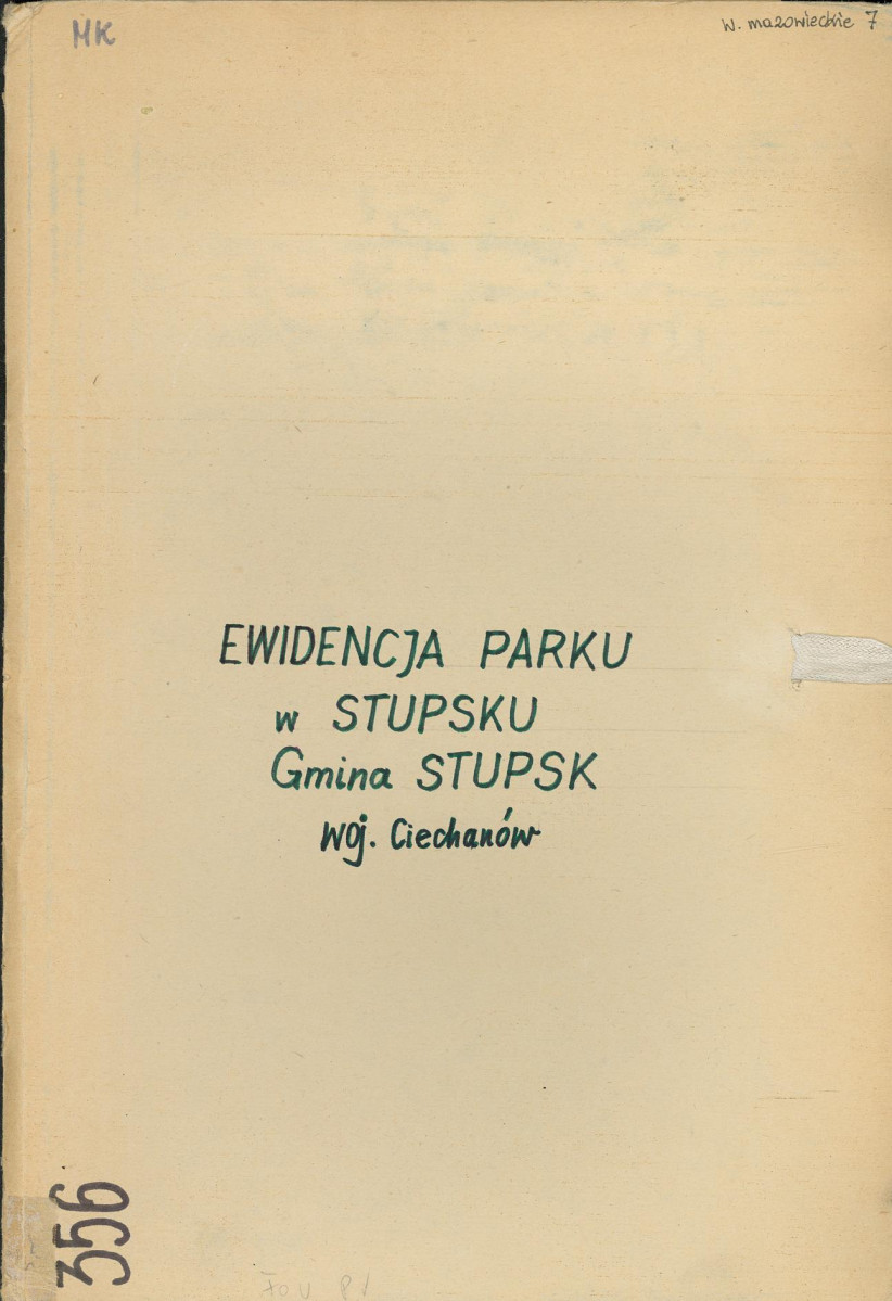 Ewidencja parkowa, skan nr 1