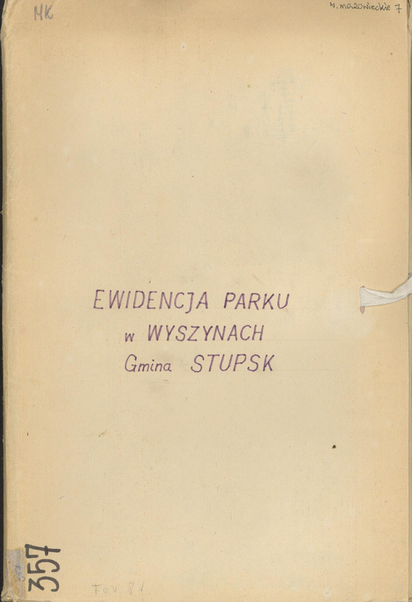 Ewidencja parkowa, skan nr 1