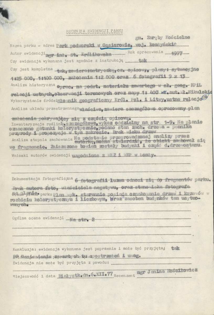 EP - Ewidencja parkowa, skan nr 6