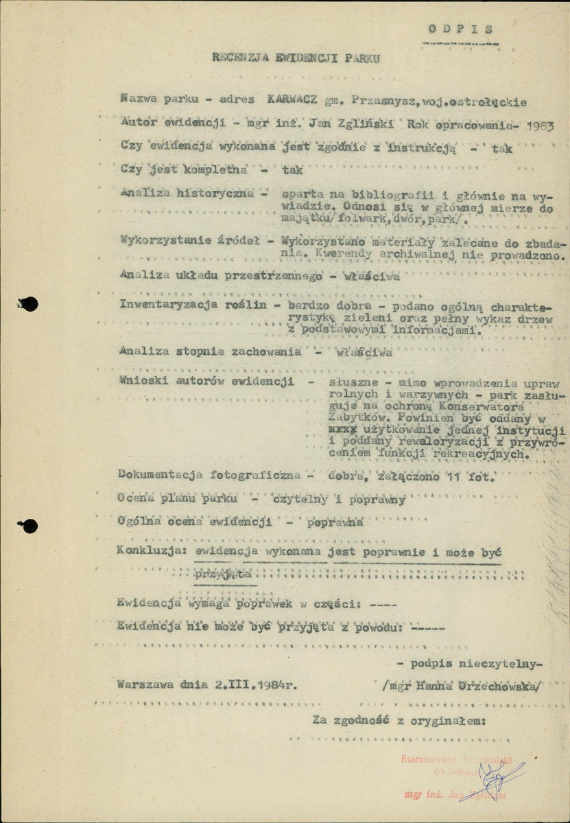 Ewidencja parkowa, skan nr 6