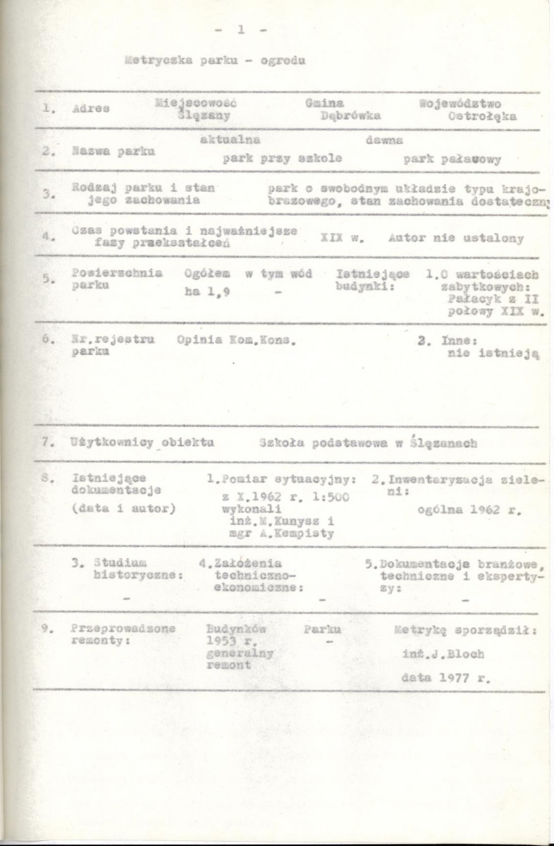 Ewidencja parkowa, skan nr 6