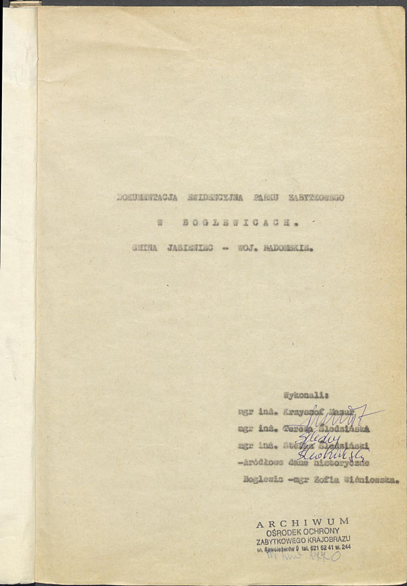 EP - Ewidencja parkowa, skan nr 6