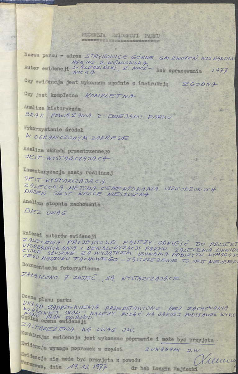 Ewidencja parkowa, skan nr 4