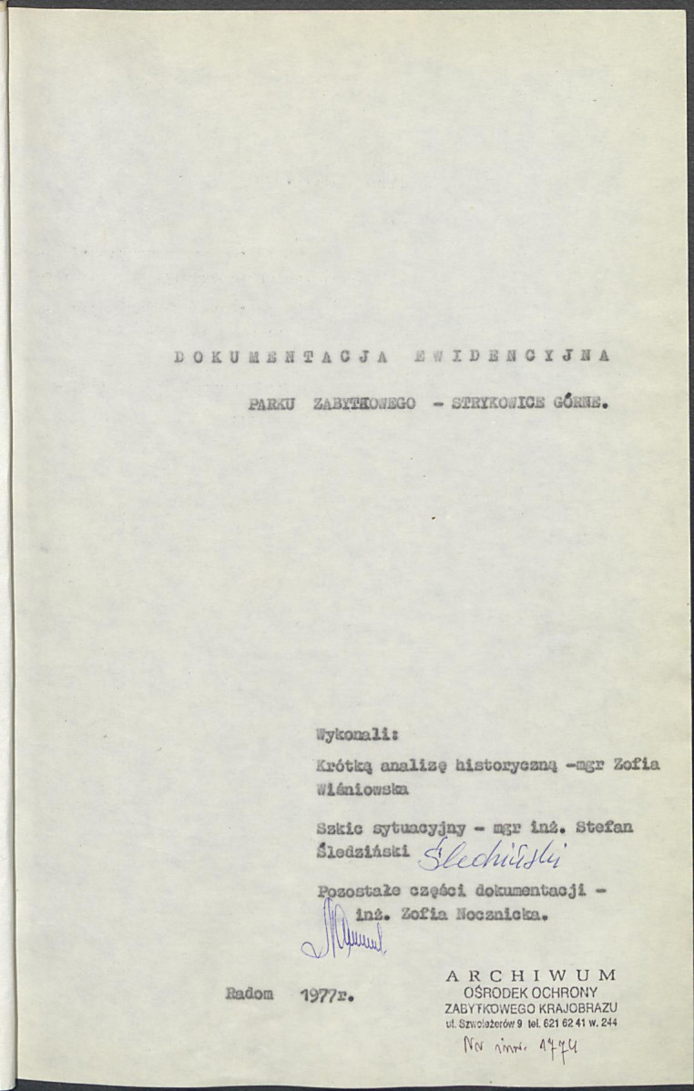 Ewidencja parkowa, skan nr 5
