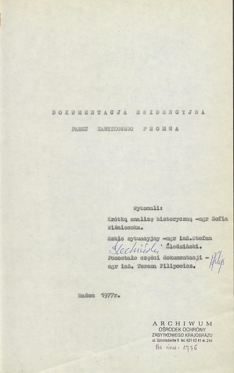 EP - Ewidencja parkowa, skan nr 5