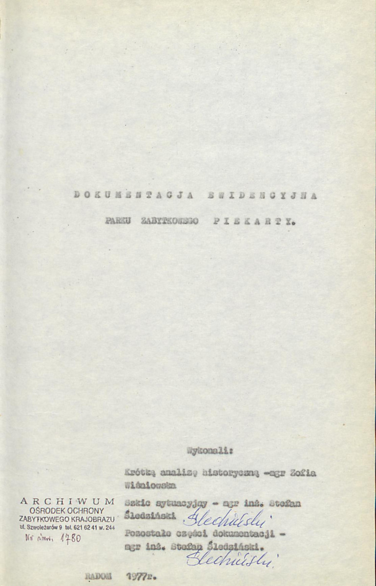 EP - Ewidencja parkowa, skan nr 5