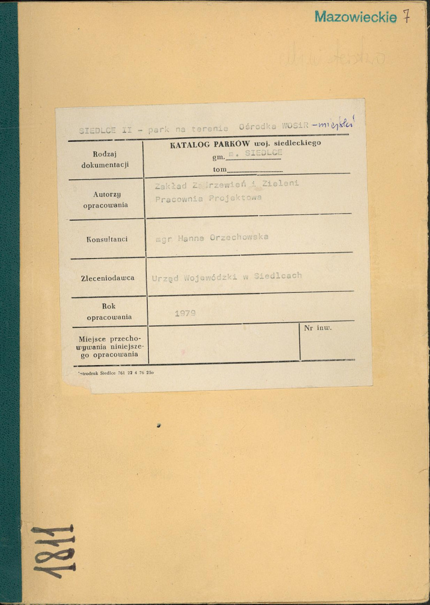 EP - Ewidencja parkowa, skan nr 1