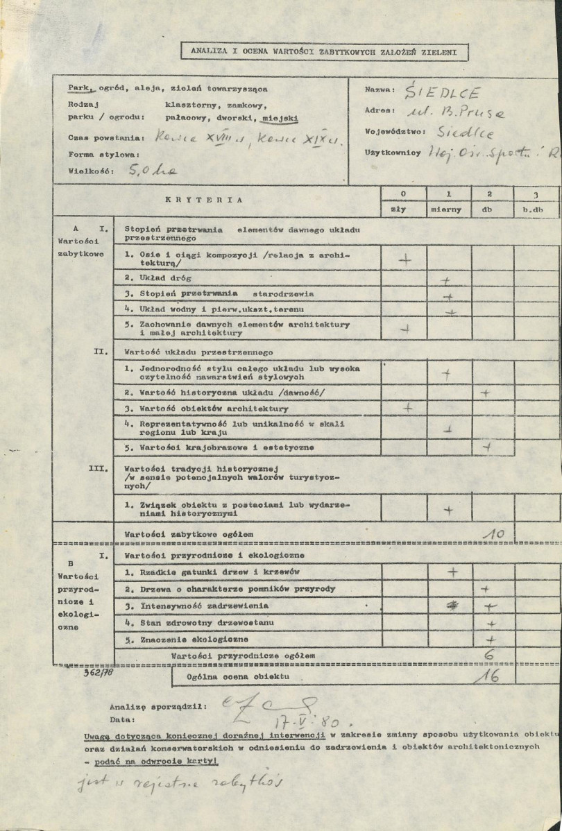 EP - Ewidencja parkowa, skan nr 3
