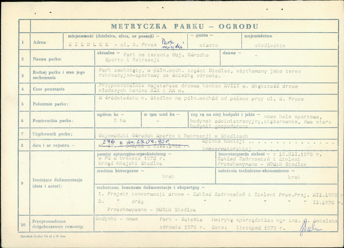 EP - Ewidencja parkowa, skan nr 5