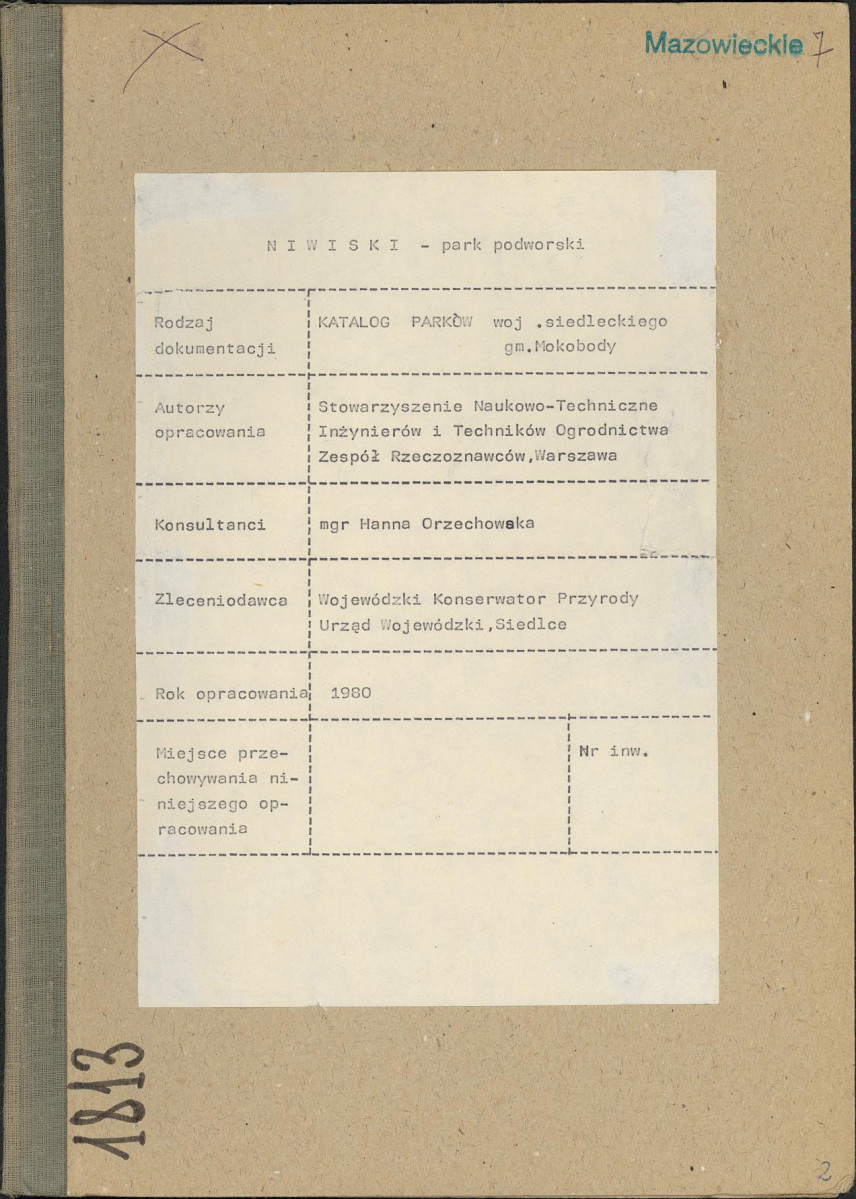 Ewidencja parkowa, skan nr 1