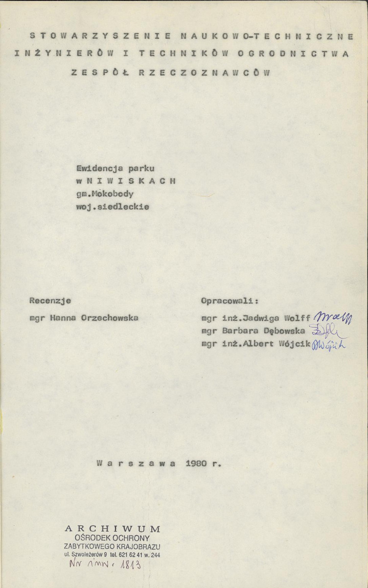 Ewidencja parkowa, skan nr 4