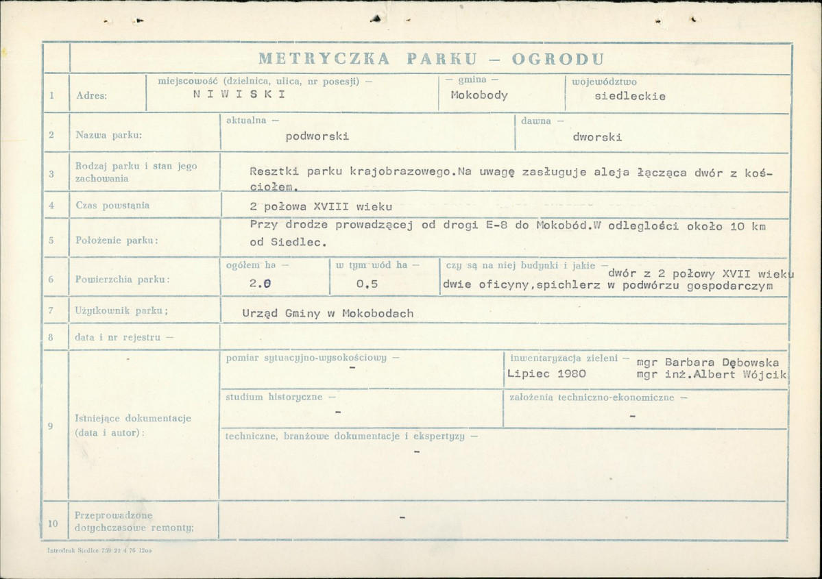 Ewidencja parkowa, skan nr 5