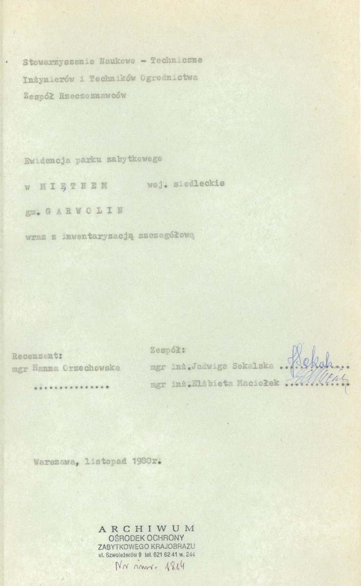 Ewidencja parkowa, skan nr 4