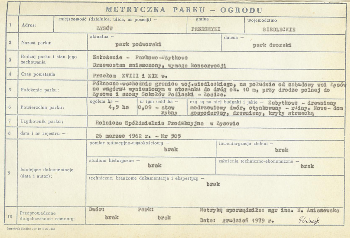 Ewidencja parkowa, skan nr 5