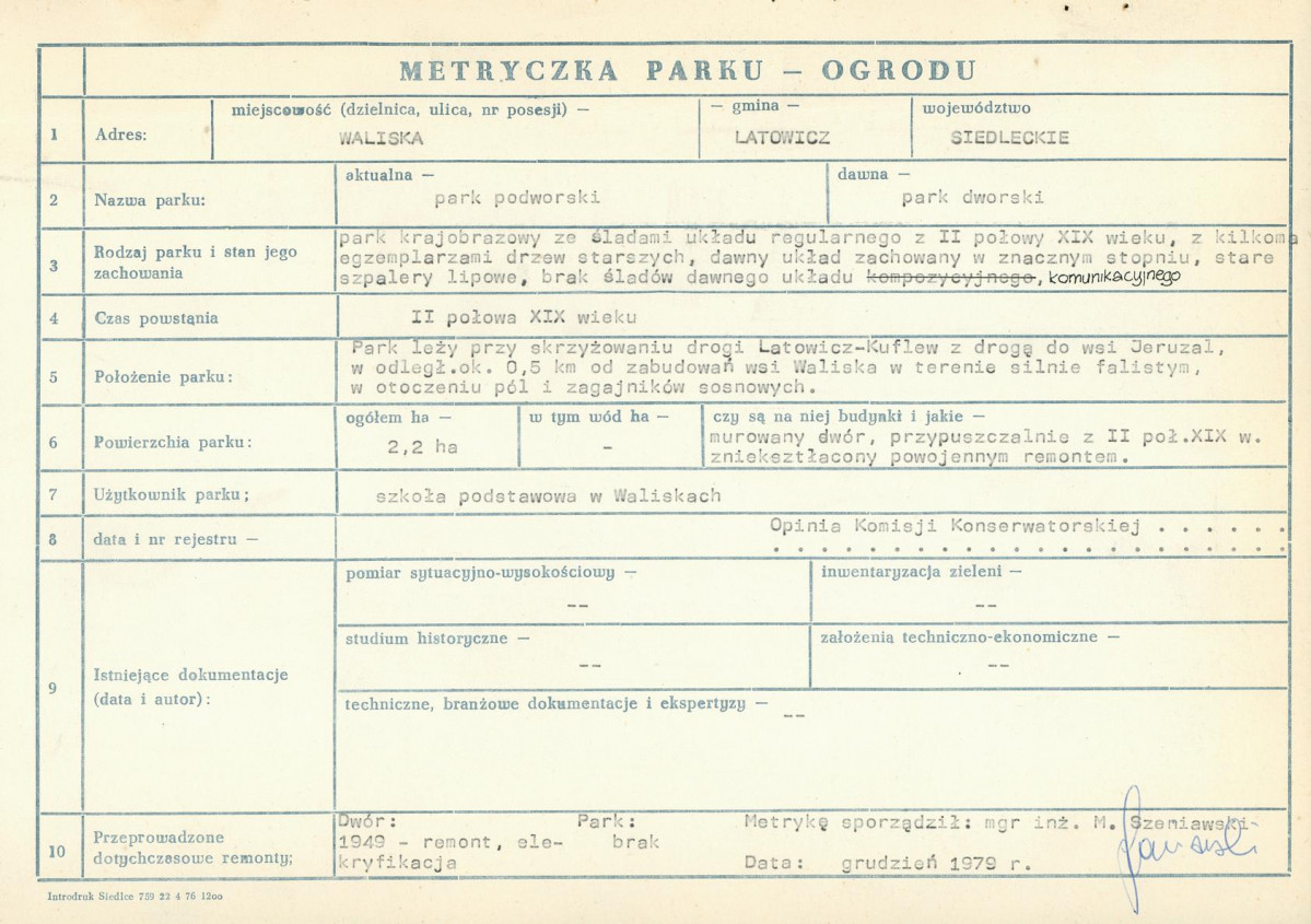 Ewidencja parkowa, skan nr 5