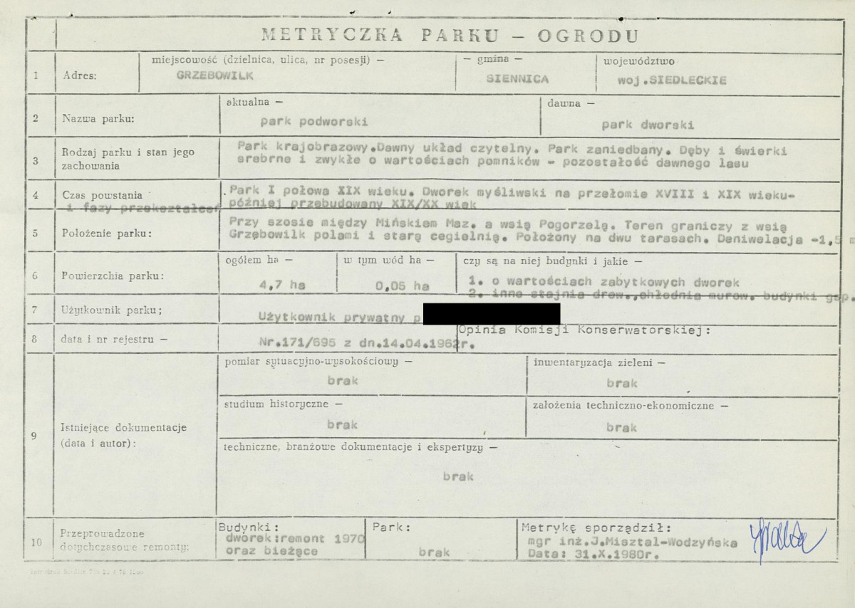 Ewidencja parkowa, skan nr 5