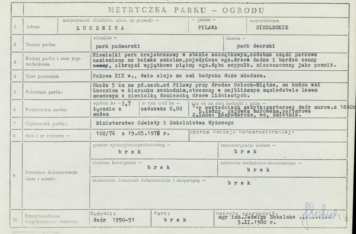Ewidencja parkowa, skan nr 5