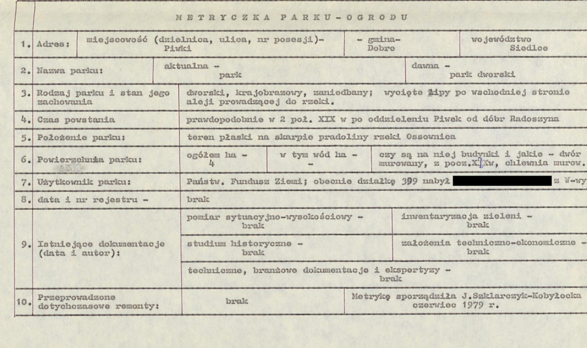 Ewidencja parkowa, skan nr 7