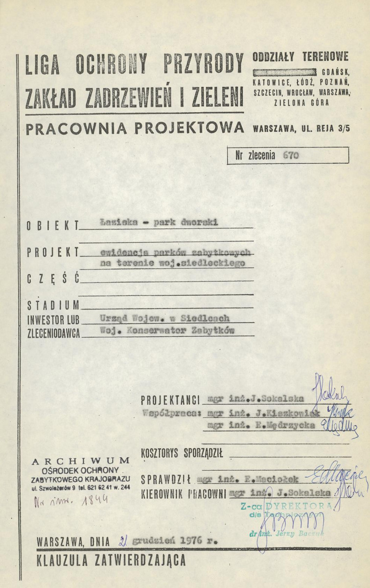 Ewidencja parkowa, skan nr 4