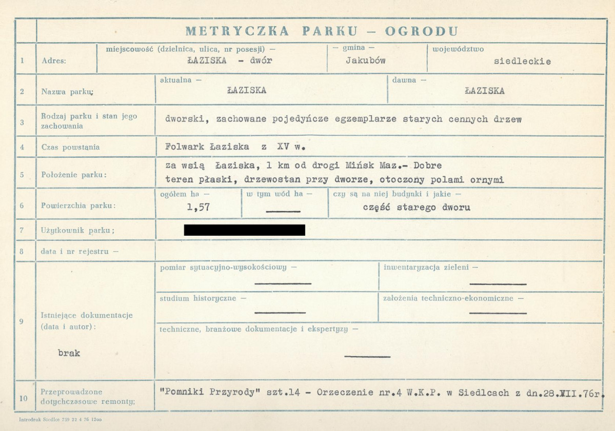 Ewidencja parkowa, skan nr 6