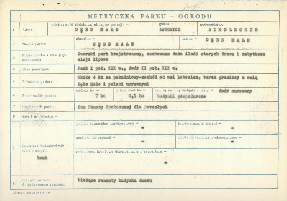 Ewidencja parkowa, skan nr 6