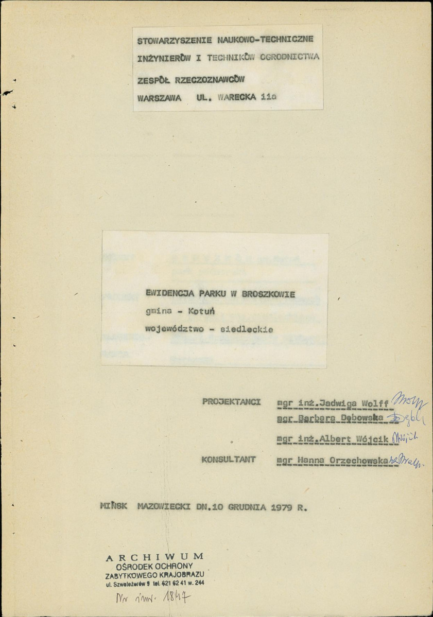 Ewidencja parkowa, skan nr 5