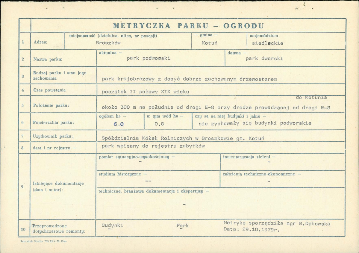 Ewidencja parkowa, skan nr 7