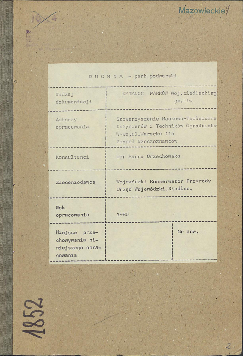 Ewidencja parkowa, skan nr 1