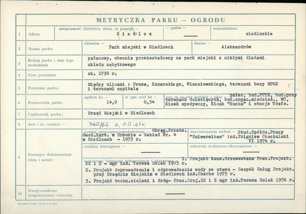 EP - Ewidencja parkowa, skan nr 7