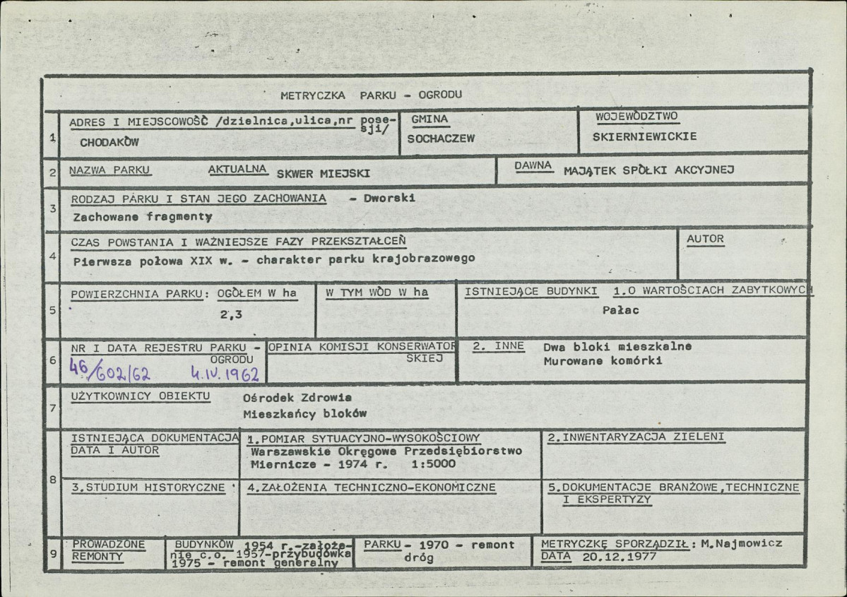 Ewidencja parkowa, skan nr 5