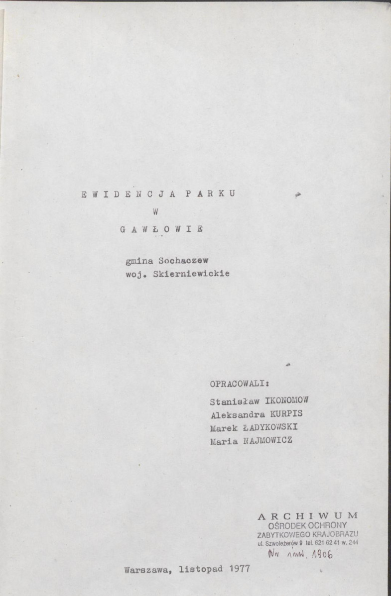 Ewidencja parkowa, skan nr 4