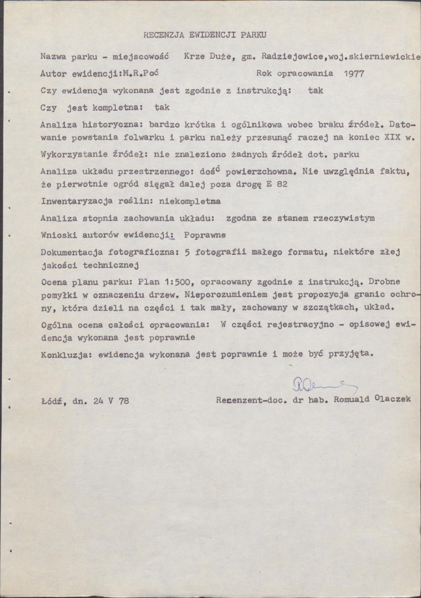 EP - Ewidencja parkowa, skan nr 11