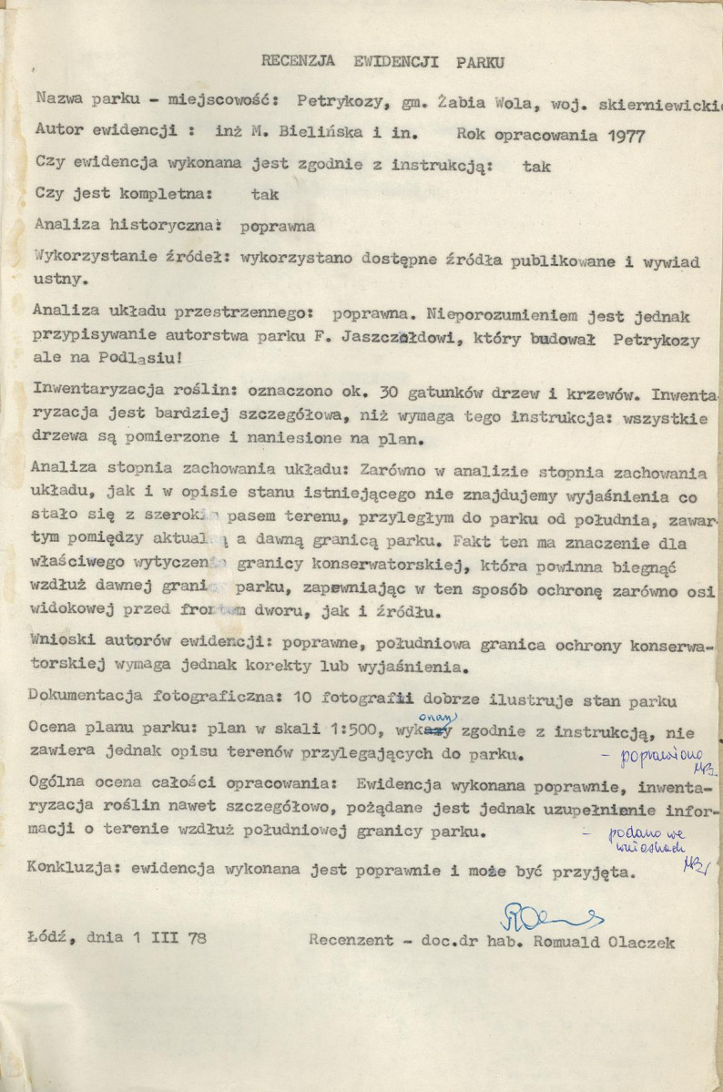 EP - Ewidencja parkowa, skan nr 4