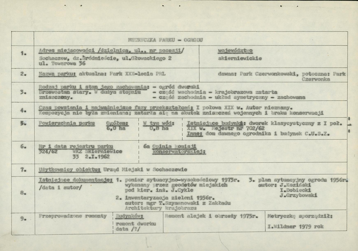 Ewidencja parkowa, skan nr 5