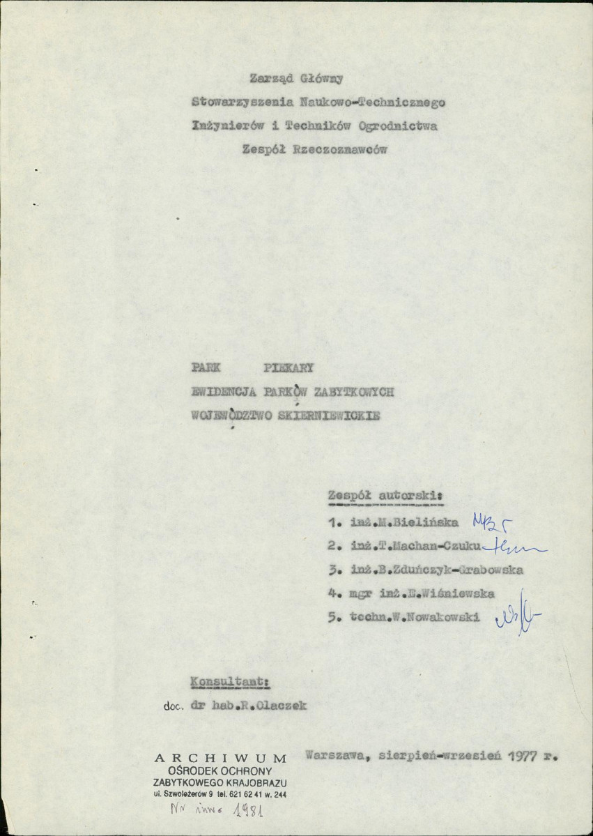 Ewidencja parkowa, skan nr 6