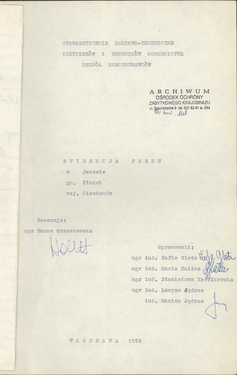 Ewidencja parkowa, skan nr 5