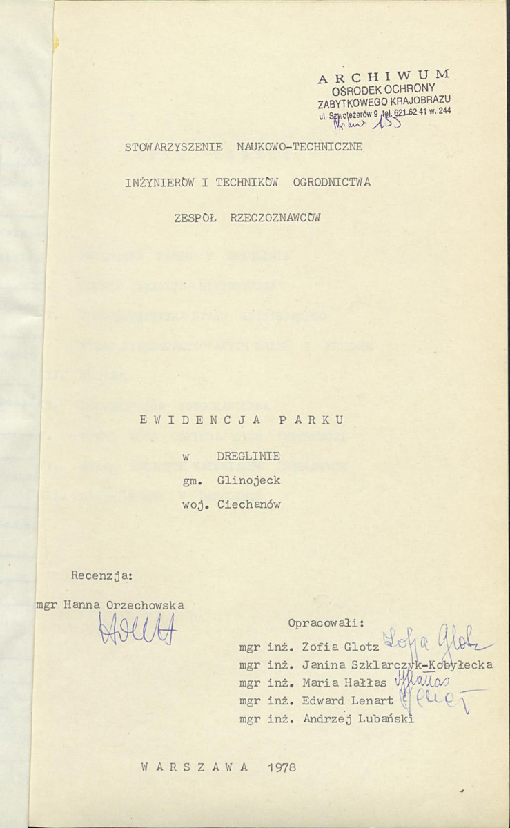 EP - Ewidencja parkowa, skan nr 5
